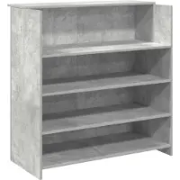 vidaXL Receptiebalie 100x50x103,5 cm bewerkt hout betongrijs