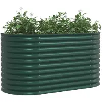vidaXL Verhoogd bed Groen 160 x 80 x 81 cm Staal