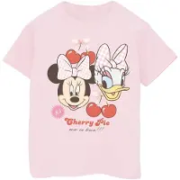 Disney Meisjes Cherry Pie Minnie Mouse & Daisy Katoenen T-Shirt (Baby Roze)