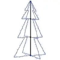 vidaXL Kegelkerstboom 160 LED's binnen en buiten 78x120 cm
