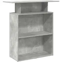 vidaXL Receptiebalie 100x40x104 cm bewerkt hout betongrijs