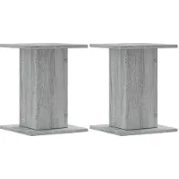 vidaXL Plantenstandaards 2 st 30x30x40 cm bewerkt hout grijs sonoma