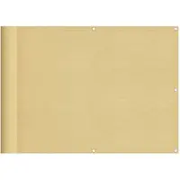 vidaXL Balkonscherm 75x300 cm 100% oxford polyester zandkleurig