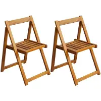 vidaXL Tuinstoelen inklapbaar 2 st massief acaciahout