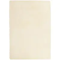 vidaXL Hoogpolig vloerkleed NAVARRA 120x170 cm polyester crèmekleurig
