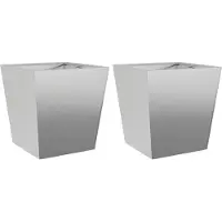vidaXL Plantenbakken 2 st 40x40x40 cm gegalvaniseerd staal