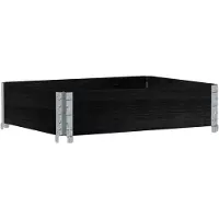 vidaXL Plantenbak 80x60 cm massief grenenhout zwart