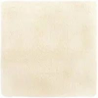 vidaXL Hoogpolig vloerkleed NAVARRA 120x120 cm polyester crèmekleurig