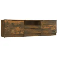 vidaXL Tv-meubel 140x35x40 cm bewerkt hout gerookt eikenkleurig
