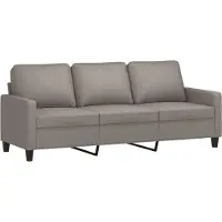 vidaXL Driezitsbank 180 cm stof taupe