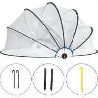 vidaXL Zwembadtent, rond, 376x188 cm, PVC