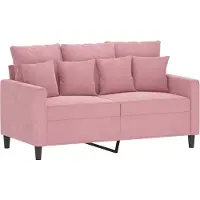 vidaXL Tweezitsbank 120 cm fluweel roze