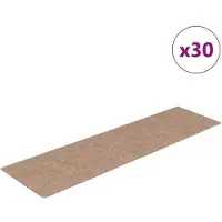 vidaXL - Trapmatten - Zelfklevend - 30 - stuks - 76x20 - cm - Lichtbruin - Rechthoekig