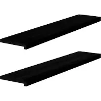 vidaXL Traptreden 2 st 120x25x2 cm massief eikenhout bruin-zwart