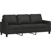 vidaXL Driezitsbank 180 cm stof zwart