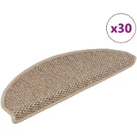 vidaXL Trapmatten zelfklevend Sisal-Look 30 st 65x21x4 cm zand