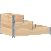vidaXL , verhoogd plantenbak met 3 niveaus, 120x80 cm, massief grenenhout