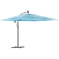 vidaXL Parasol met stalen paal 290x290x238 cm blauw