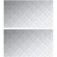 vidaXL Trapmatten 2 st 90 x 50 cm Zilver Aluminium Rechthoekig