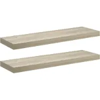 vidaXL Wandschappen zwevend 2 st 80x23,5x3,8 cm MDF eikenkleurig