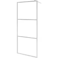 vidaXL Inloopdouchewand transparant 115x195 cm ESG-glas