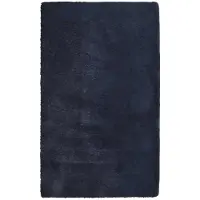 vidaXL Hoogpolig vloerkleed NAVARRA 80x150 cm polyester marineblauw