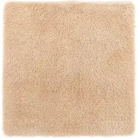 vidaXL Hoogpolig vloerkleed NAVARRA 120x120 cm polyester beige