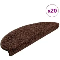 vidaXL Trapmatten 20 st 65x21x4 cm Bruin Halfrond Groot