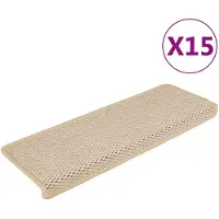vidaXL Trapmatten zelfklevend 15 st sisal-look 65x21x4 cm Berber