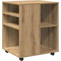 vidaXL Rolkast 60x53x72 cm bewerkt hout artisanaal eikenkleurig