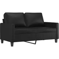vidaXL Tweezitsbank 120 cm kunstleer zwart
