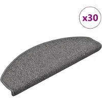 vidaXL Trapmatten 30 st 65x24x4 cm Donkergrijs Halfrond Groot