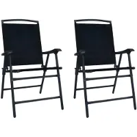 vidaXL Tuinstoelen inklapbaar 2 st textileen zwart