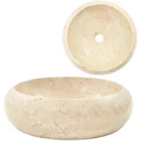 vidaXL Gootsteen 40x12 cm marmer crème