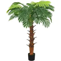 vidaXL Kunstplant met pot cycaspalm 160 cm groen