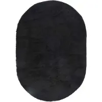 vidaXL Hoogpolig vloerkleed NAVARRA 300x200 cm polyester zwart