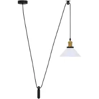 vidaXL Hanglamp in hoogte verstelbaar E27 Ø22 cm metaal glanzend wit