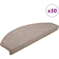 vidaXL Trapmatten 30 st 65x24x4 cm lichtbruin halfrond groot