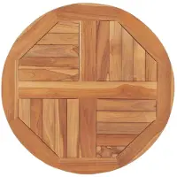 vidaXL Tafelblad rond 2,5 cm 60 cm massief teakhout