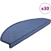 vidaXL Trapmatten 30 st 65x24x4 cm Blauw Halfrond Groot