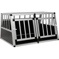 vidaXL Hondenvervoerbox met dubbele deur, 89 x 69 x 50 cm