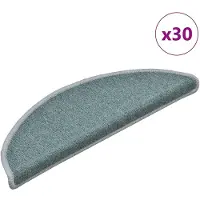 vidaXL Trapmatten 30 st 56x17x3 cm zeeblauw halfrond