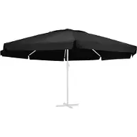 vidaXL Vervangingsdoek voor parasol 610 cm zwart
