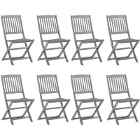vidaXL Tuinstoelen 8 st inklapbaar met kussens massief acaciahout