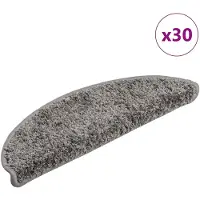 vidaXL Trapmatten 30 st 56x17x3 cm Grijs Halfrond
