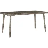 vidaXL Tuin salontafel rechthoekig 80x40x37 cm poly rattan grijs