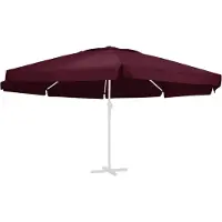 vidaXL Vervangingsdoek voor parasol 610 cm bordeauxrood