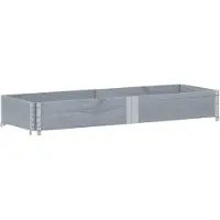 vidaXL Plantenbak 150x50 cm massief grenenhout grijs
