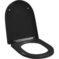 vidaXL Toiletbril soft-close met quick-release ontwerp zwart