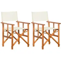 vidaXL Regisseursstoelen 2 st massief acaciahout